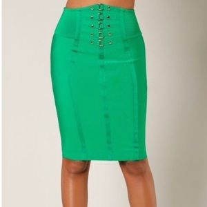 Wow couture bandage midi skirt